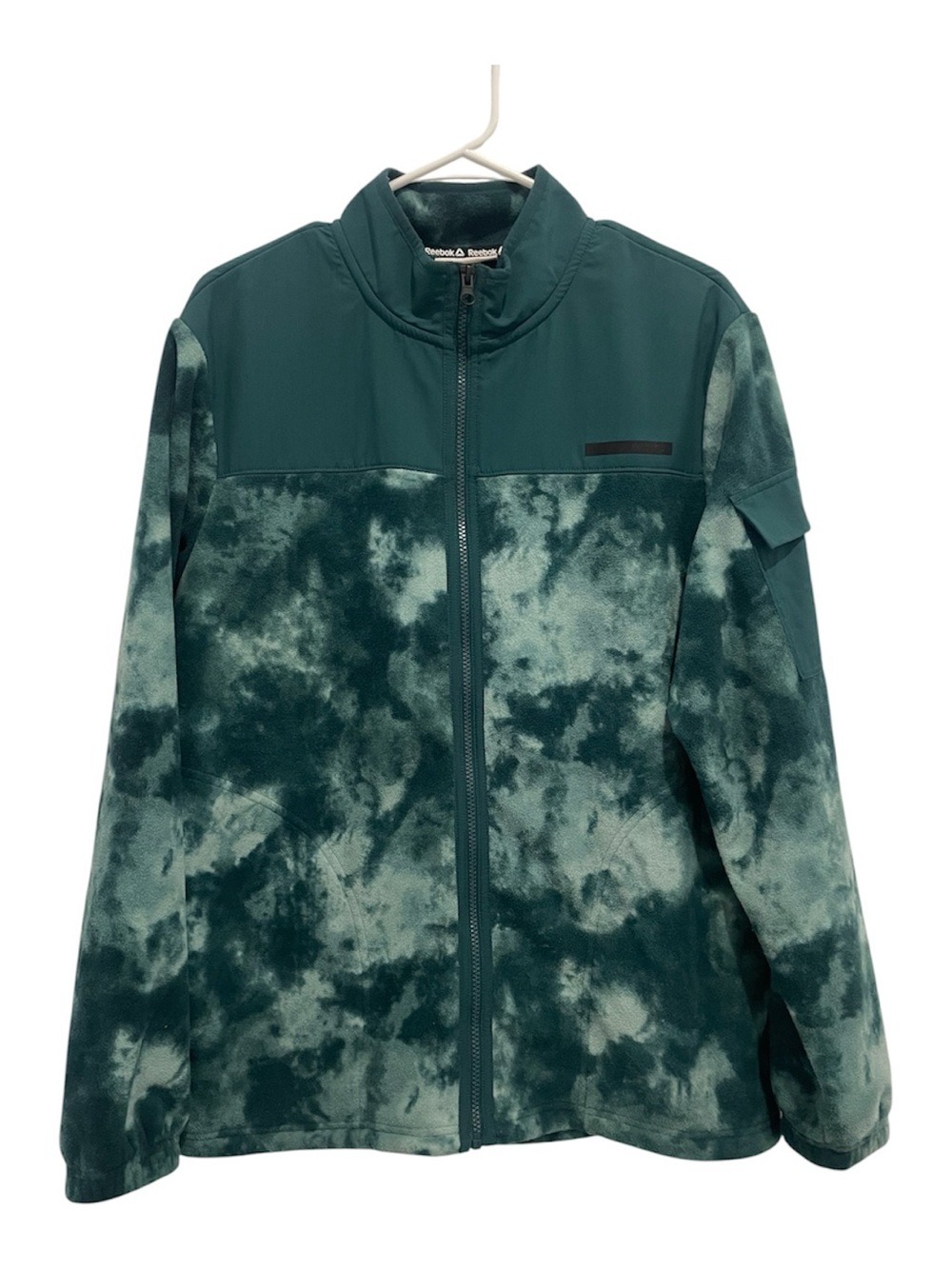 Reebok Men’s Summit Full-Zip Knit Jacket in Sagebrush